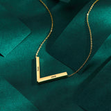 Unique Design - Personalized Folded Bar Necklaces