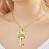 Key Calendar Charm - Personalized Key Birthday Calendar Necklace