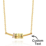 Personalized Diamond Beads Engraved Charm