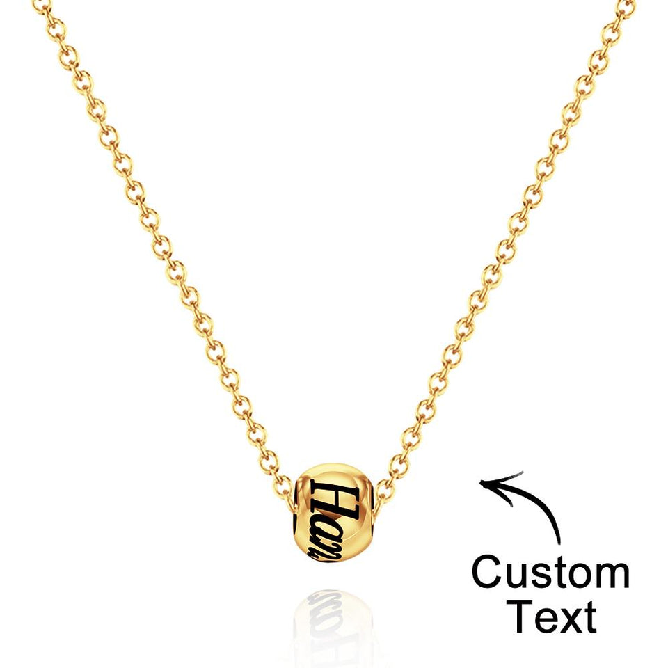 Engraved Necklace Optional Bead Charm Optional Bead Charm - gift for who lost a loved one - Personalized Necklace