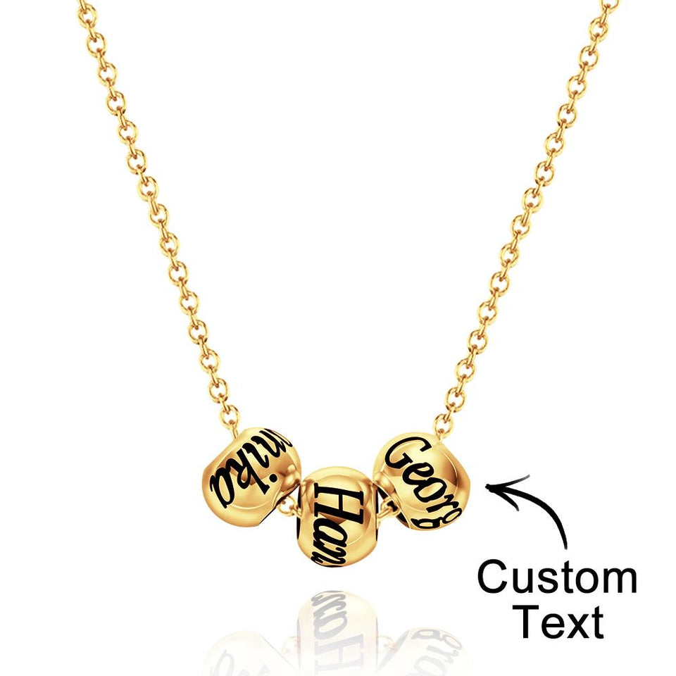 Engraved Necklace Optional Bead Charm Optional Bead Charm - gift for who lost a loved one - Personalized Necklace