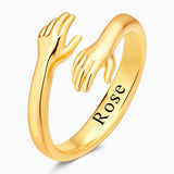 Engraved Hugging Hands - Personalized Engraved Hugging Hands