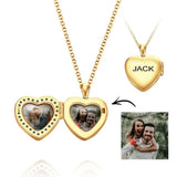Heart Shaped Photo Locket Charm - Personalized Heart Shaped Photo Locket Necklace