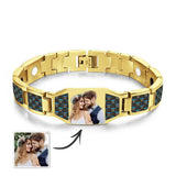 Any Photo - Personalized Photo ID Bar Men's Bracelet Bangle