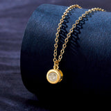Personalized Circle Photo Projection Charm - gift for who lost a loved one