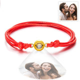 Weave Style Colorful Custom Projection Photo Charm - Personalized Projection Photo Bracelet