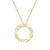 Custom Name Circle Charm - Personalized Name Circle Necklace