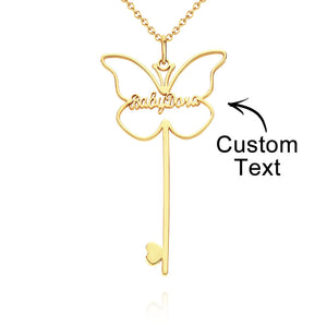 Butterfly Charm - Personalized Butterfly Necklace
