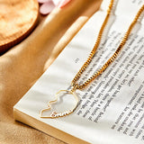Any Name Heart - Personalized Couple Name Heart Necklace