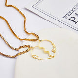 Any Name Heart - Personalized Couple Name Heart Necklace