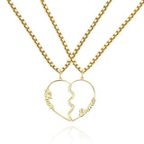 Any Name Heart - Personalized Couple Name Heart Necklace