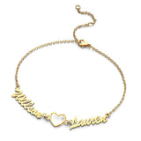 I Love You - Personalized Couple Bracelet with Desired Name