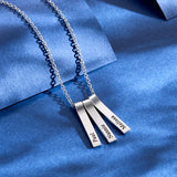 Any Name - Personalized Family Engraved Vertical 1-5 Names Necklace