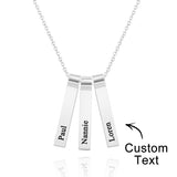 Any Name - Personalized Family Engraved Vertical 1-5 Names Necklace