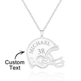 Touchdown - Personalized Football Sports Helmet Necklace