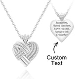 Engrave Message Heart - Personalized Heart Necklace