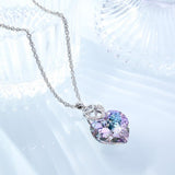 Shinny Crystal - Personalized Heart Colorful Light Crystal Necklace