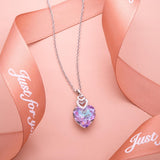 Shinny Crystal - Personalized Heart Colorful Light Crystal Necklace