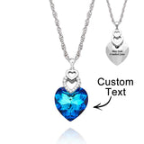 Shinny Crystal - Personalized Heart Colorful Light Crystal Necklace