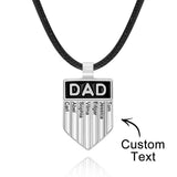 Best Dad Ever - Personalized Father Engraved Necklace