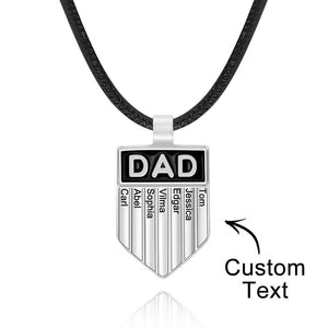 Best Dad Ever - Personalized Father Engraved Necklace