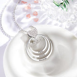Simple Circularity Engraved Charm - Personalized Engraved Necklace