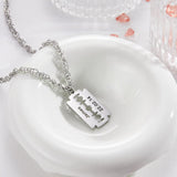 Funny Gift - Personalized Father Razor Blade Pendant