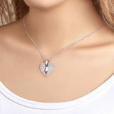Angle Wing - Personalized Wing Heart-Shaped Engraved Necklace