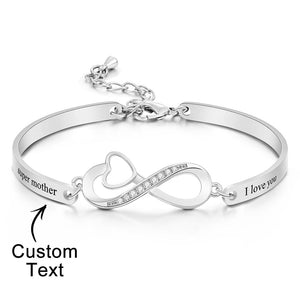 Any Names - Personalized Engraved Bracelet Infinity Symbol