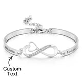 Any Names - Personalized Engraved Bracelet Infinity Symbol
