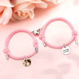 Matching Magnetic Heart - Personalized Couple Bracelet