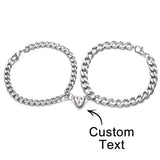 Any Name - Personalized Couple Engraved Magnetic Bracelet