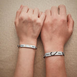 Any Photos - Personalized Engraved Couple Bracelet