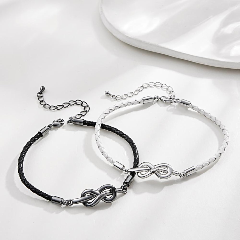 Any Names - Personalized Roped Couple Bracelet