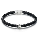 This Is Us - Personalized Family Black Leather Beads Bracelet