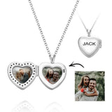 Heart Shaped Photo Locket Charm - Personalized Heart Shaped Photo Locket Necklace