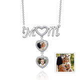 I Love You Mom - Personalized Mother Photo Heart Mom Necklace
