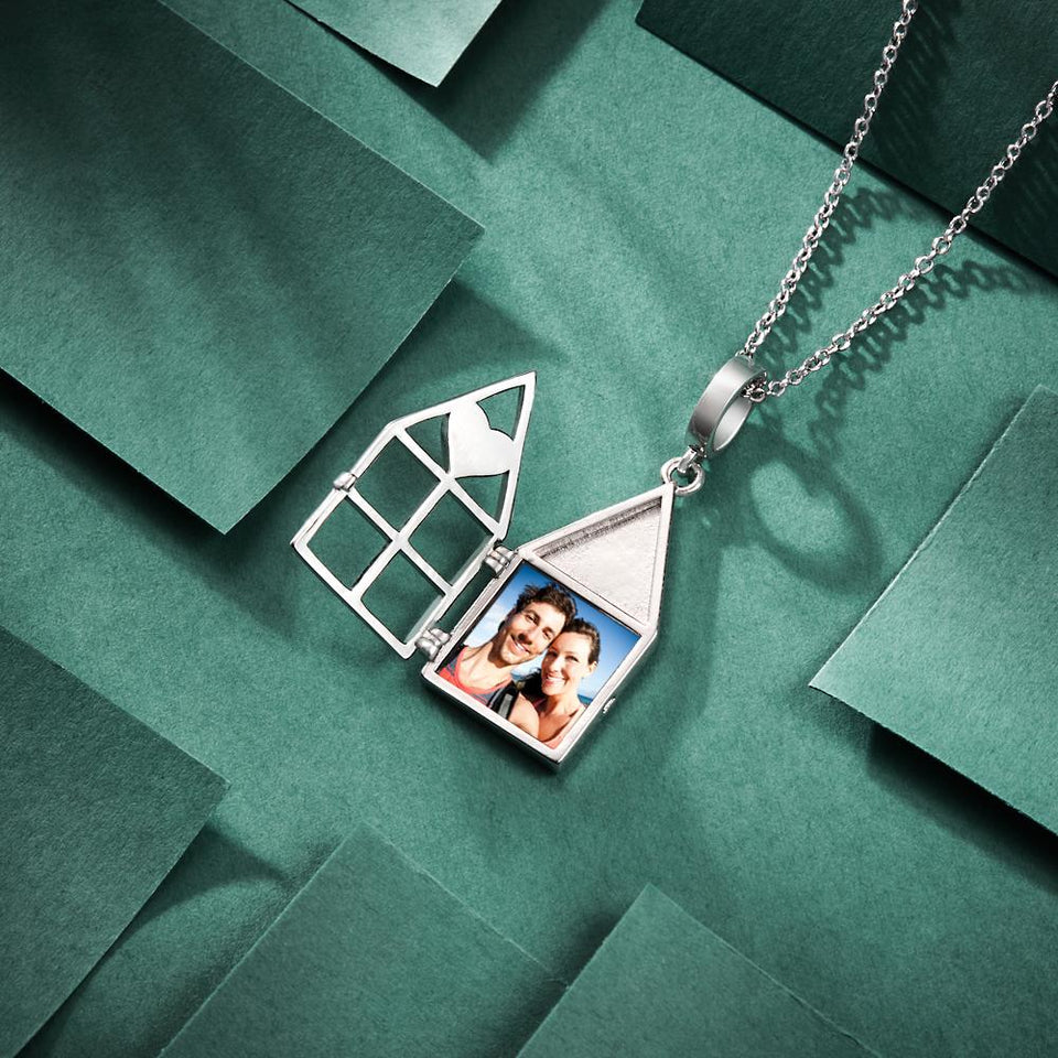Any Photo House - Personalized Photo House Necklace