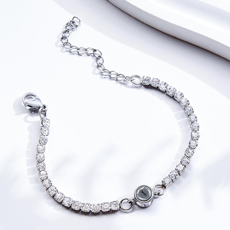 Personalized Diamonds Photo Projection Charm