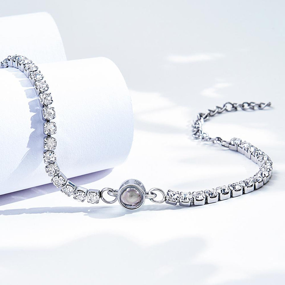 Personalized Diamonds Photo Projection Charm