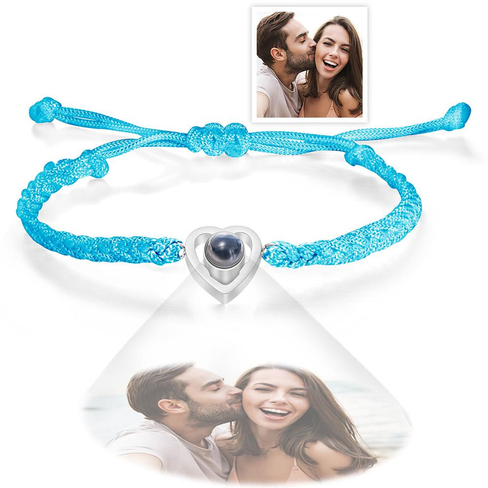 Personalized Heart-shaped Photo Projection Bracelet