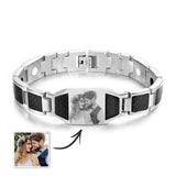 Any Photo - Personalized Photo ID Bar Men's Bracelet Bangle