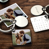 Custom Photo Calendar For Family, Couple, Besties Photo Calendar Keychain - gift for anyone, dog lover, cat lover, who lost a loved one - Personalized Keychain