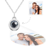 Personalized Circle Photo Projection Charm - gift for who lost a loved one