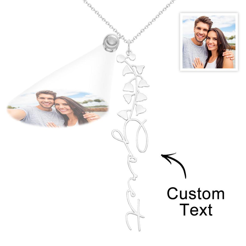 Birth Flower Photo Projection Charm - gift for anyone, who lost a loved one - Personalized Birth Flower Photo Projection Charm