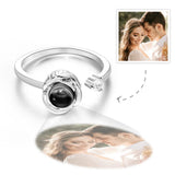 Flower For You - Personalized Photo Open Projection Ring