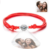 Weave Style Colorful Custom Projection Photo Charm - Personalized Projection Photo Bracelet