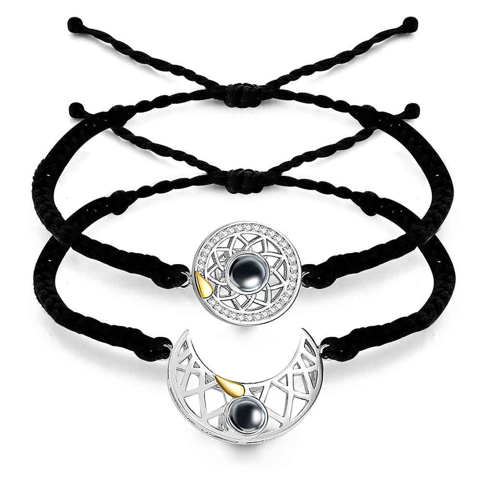 Sun And Moon - Personalized Photo Projection Bracelet