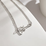 Personalized Guitar Shaped Name Necklace