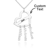 Nana's Babies - Personalized Grandma Engraved Dream Catcher Heart Necklace